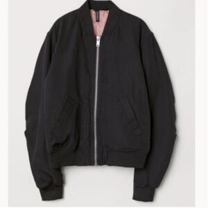 Divided H&M Padded Black Bomber Jacket size 2 Extra Small